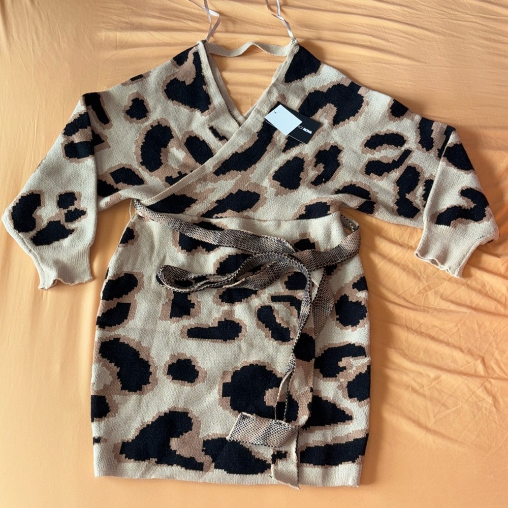 Leopard Sweater Dress